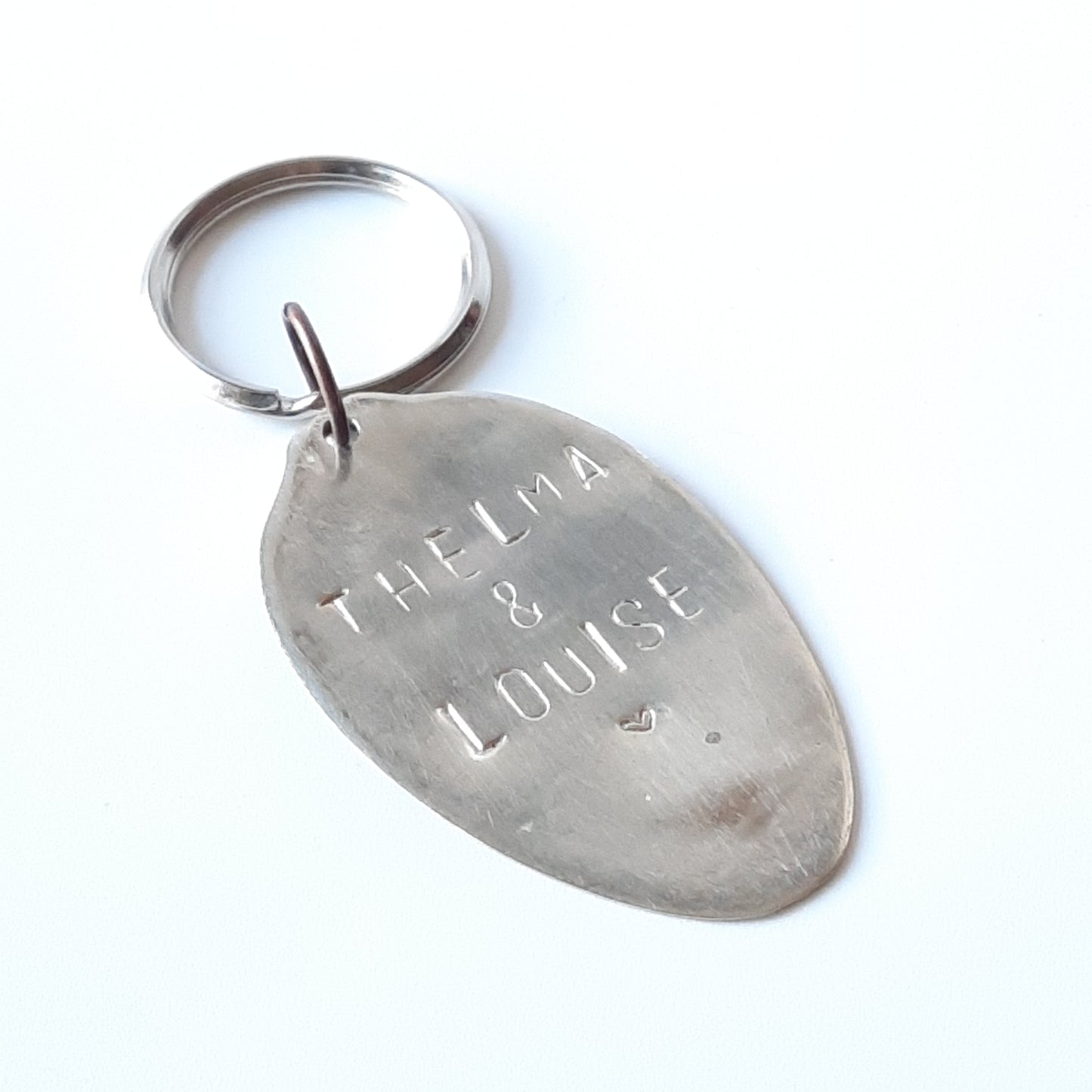 Vintage Repurposed Antique spoons/Flatware Key Chains Sterling Silver Plate