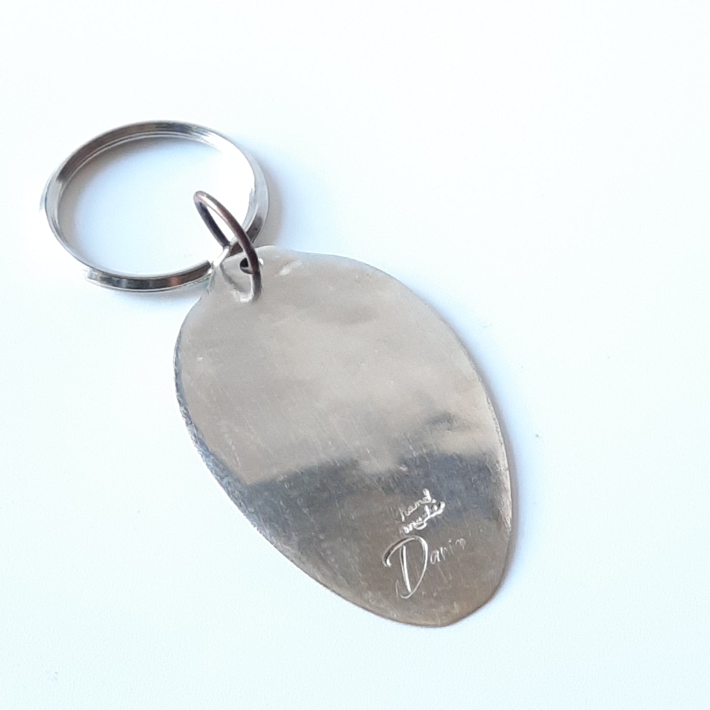 Vintage Repurposed Antique spoons/Flatware Key Chains Sterling Silver Plate