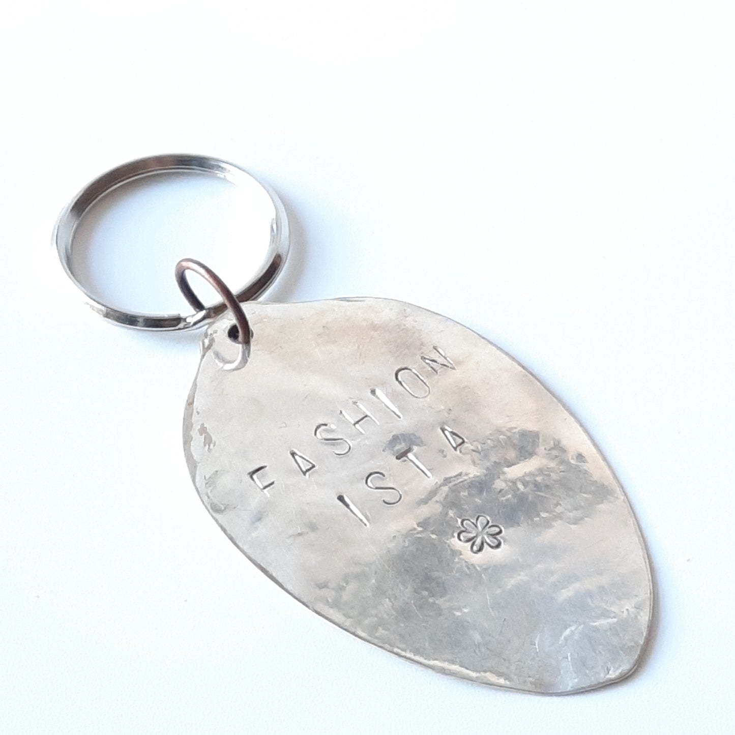 Vintage Repurposed Antique spoons/Flatware Key Chains Sterling Silver Plate