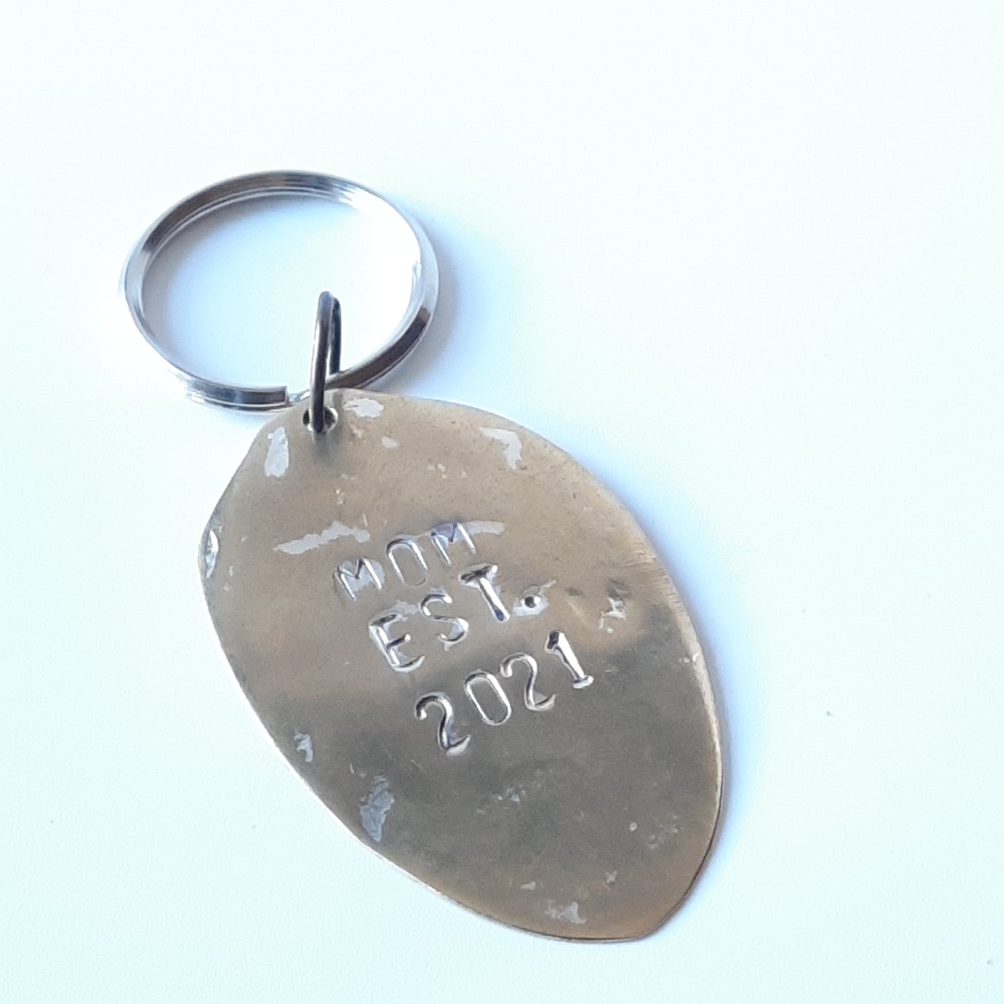 Vintage Repurposed Antique spoons/Flatware Key Chains Sterling Silver Plate
