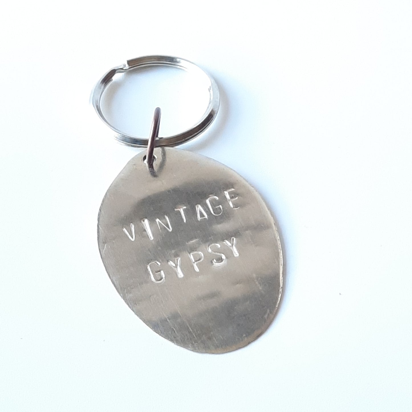 Vintage Repurposed Antique spoons/Flatware Key Chains Sterling Silver Plate