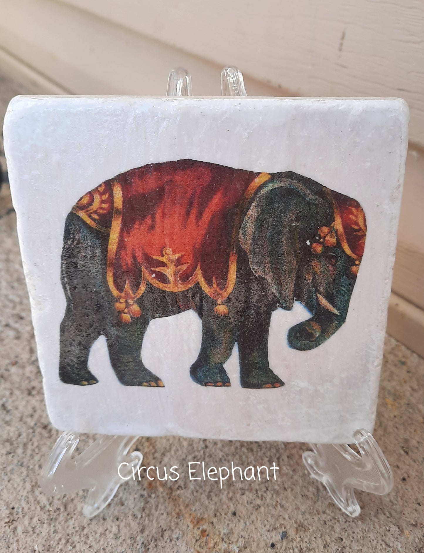 Tile Art "Vintage Circus Elephant"