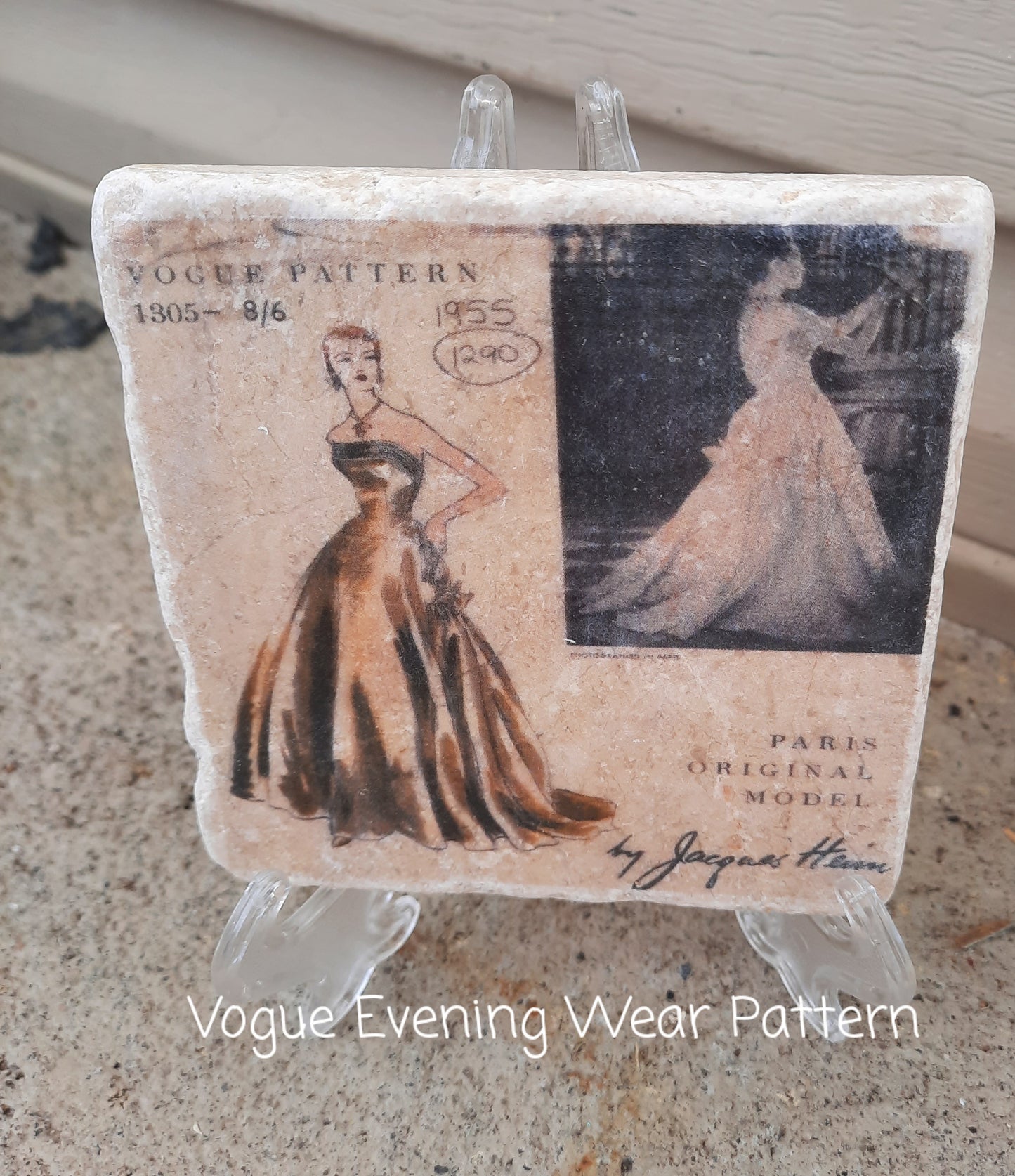 Tile Art "Vogue Pattern Evening Gown"