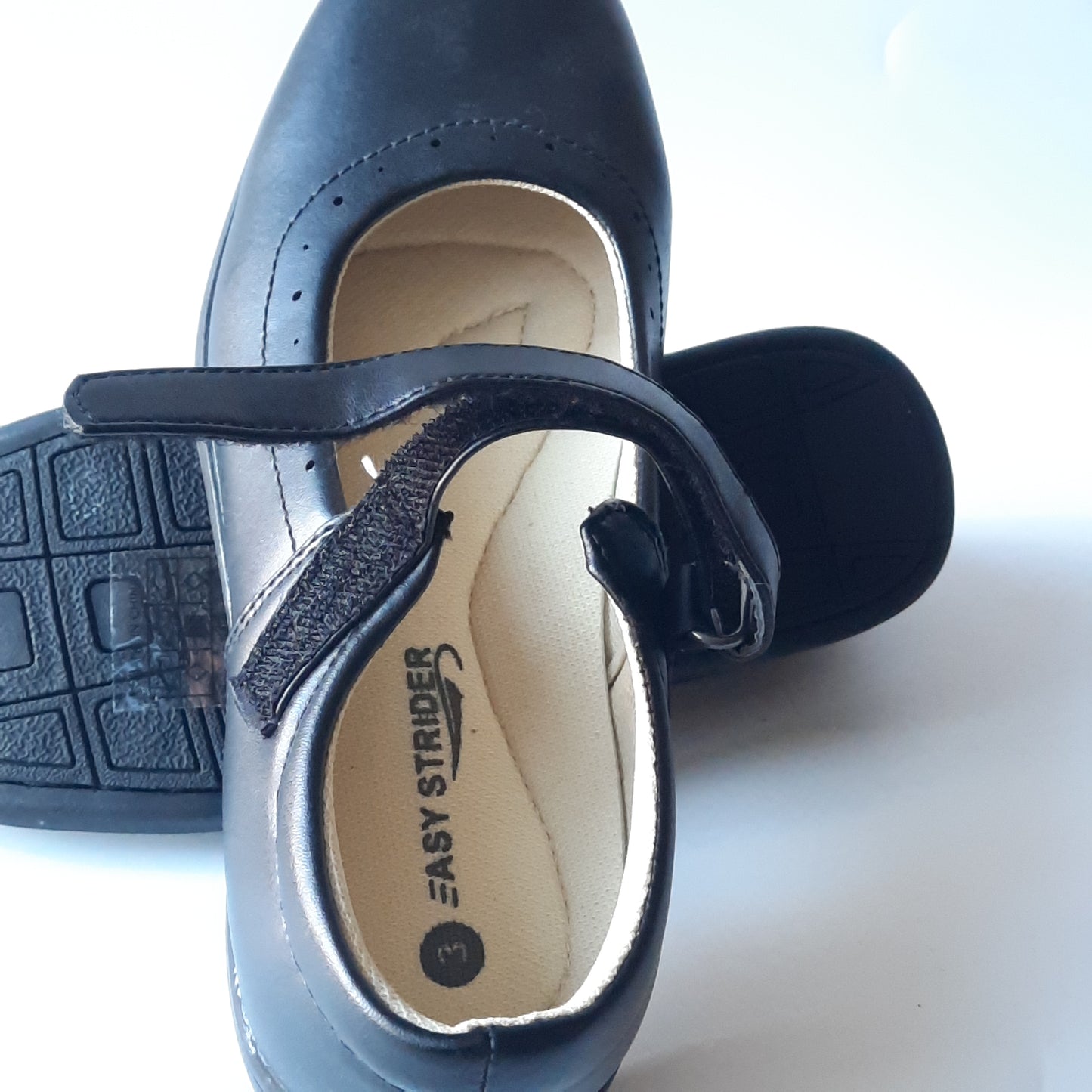 Girls Black Easy Strider Mary Jane Shoes Size 3 NWOT
