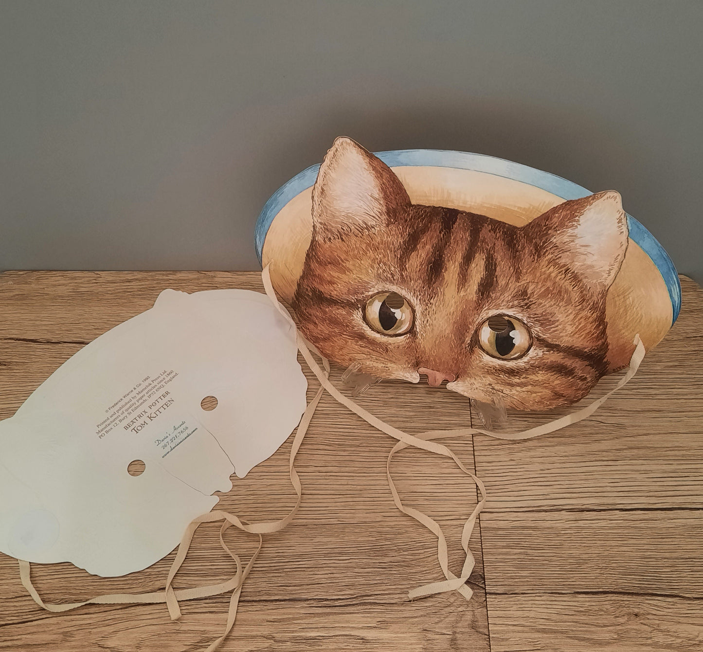 Beatrix Potter "Tom Kitten" Paper Mask 1993