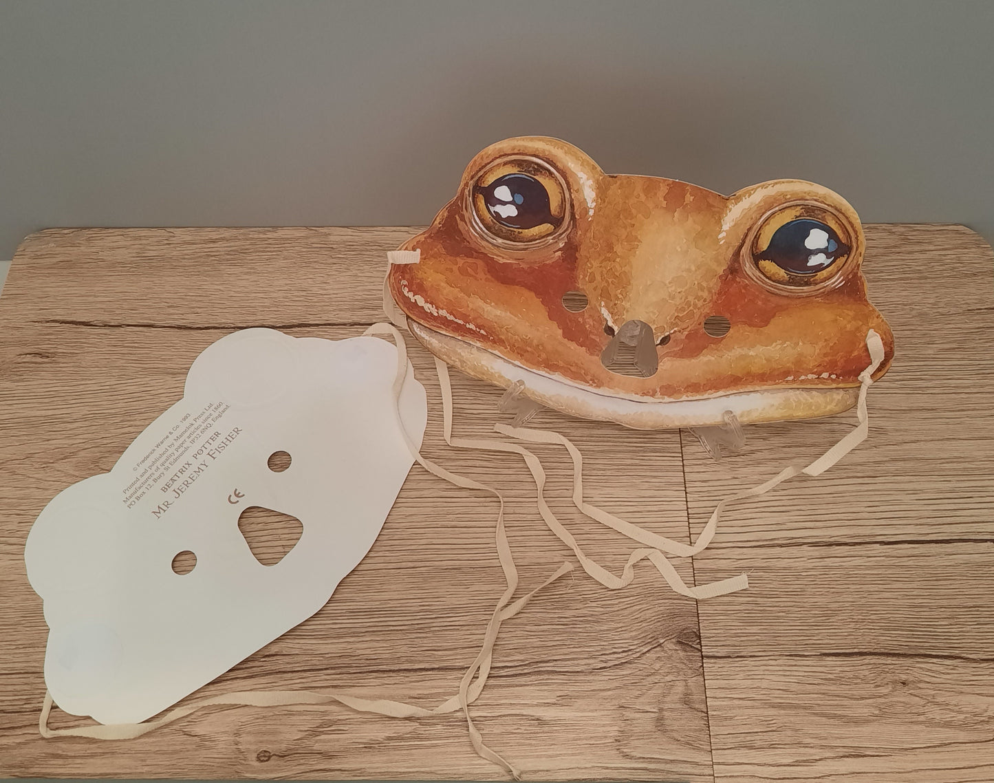 Beatrix Potter " Mr. Jeremy Fisher" Paper Mask 1993