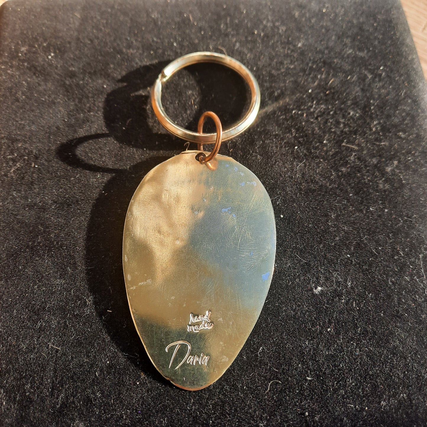 Spoon Key Chain "Yoga Queen" Handmade