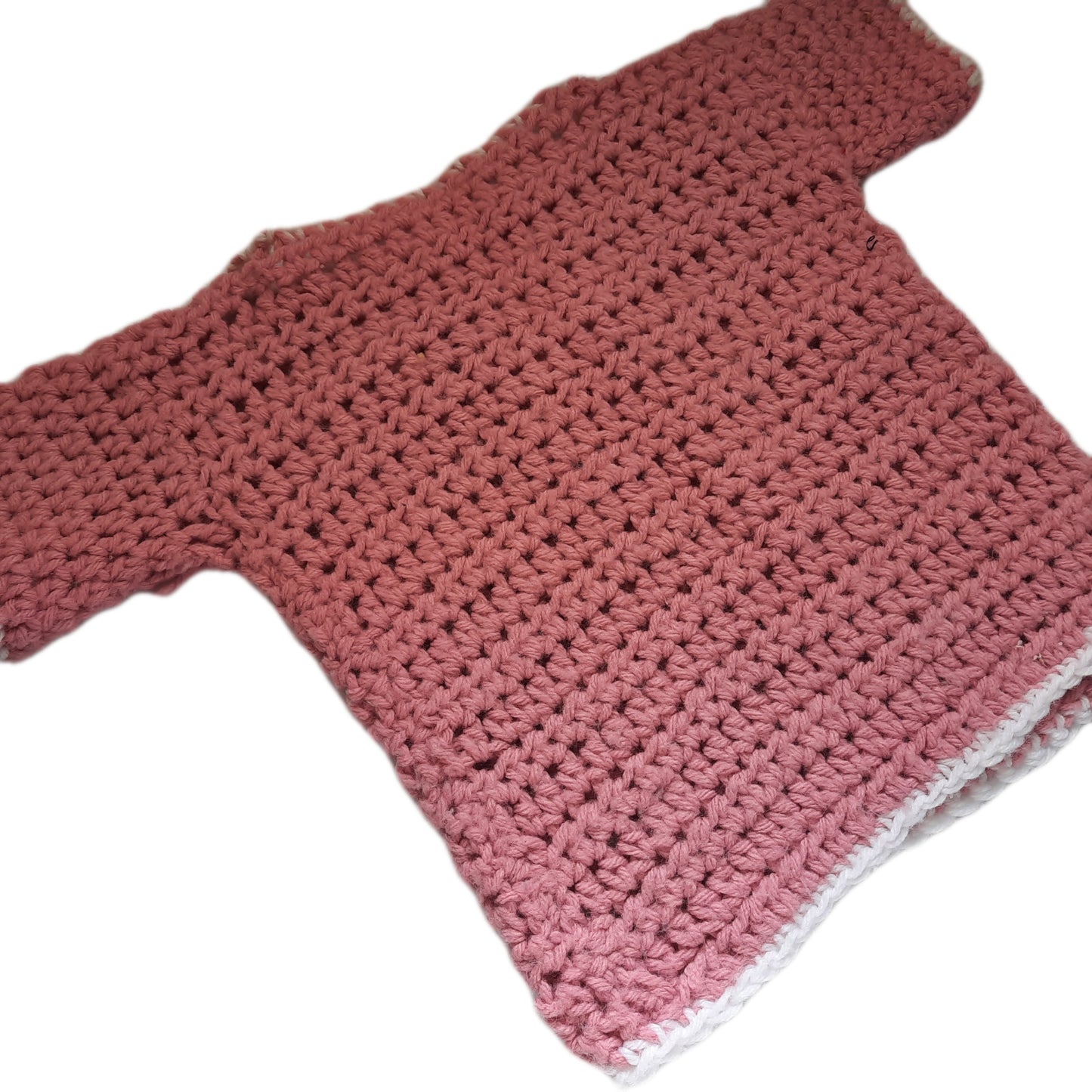 Pink Hand Knit Cap Sleeve Sweater 24mo.