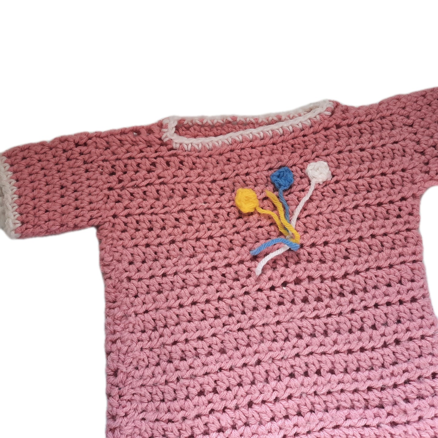 Pink Hand Knit Cap Sleeve Sweater 24mo.