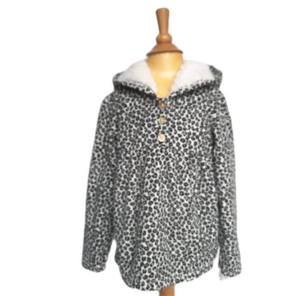 Carter's Pull Over Flease Leopard Print 5T.