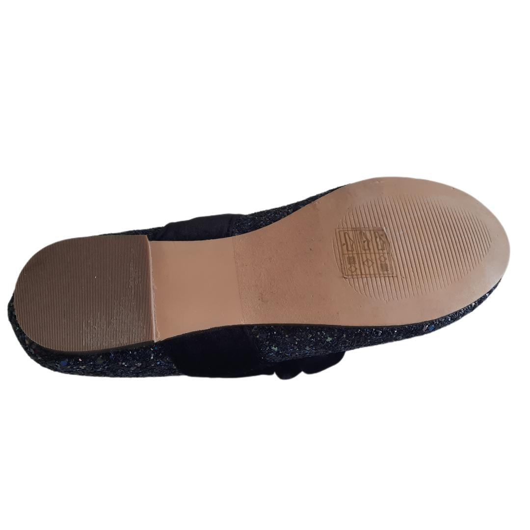 Crewcuts Black Glitter Girls Shoes size 7