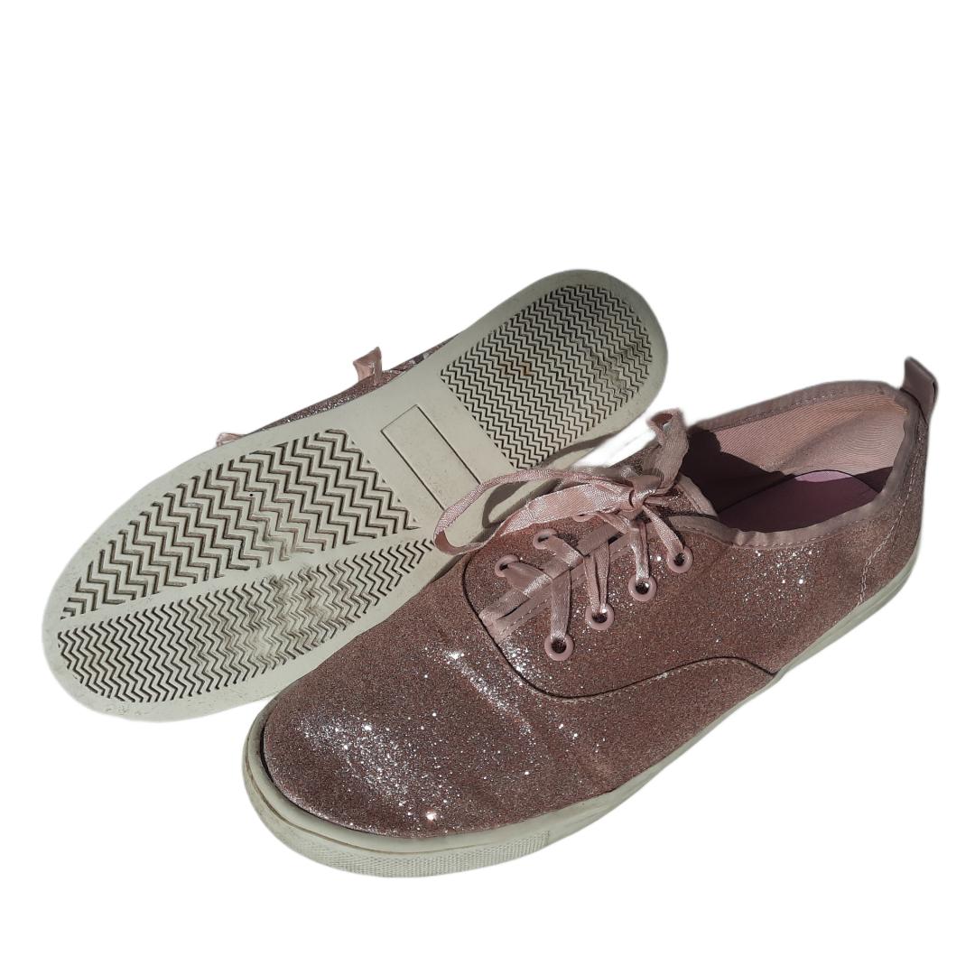 Ladies Pink Glitter Sneaker size 8