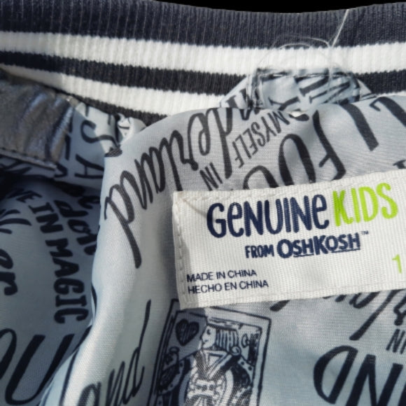 Genuine Kids ( OshKosh) Silver Lame Jacket 12M Genuine Kids® from OshKosh Toddler Boys' Metallic Bomber Jacket Silver