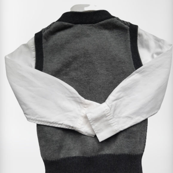 Baby Gap Long Sleeve Shirt And Sweater Vest Sz. 4T