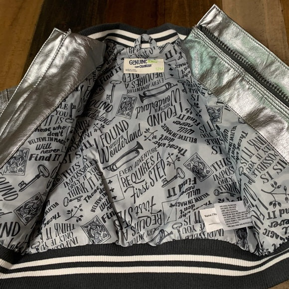 Genuine Kids ( OshKosh) Silver Lame Jacket 12M Genuine Kids® from OshKosh Toddler Boys' Metallic Bomber Jacket Silver