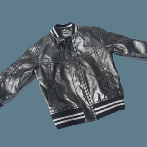 Genuine Kids ( OshKosh) Silver Lame Jacket 12M Genuine Kids® from OshKosh Toddler Boys' Metallic Bomber Jacket Silver