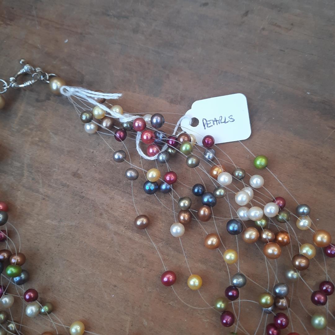 Pearl Necklace Sterling Silver