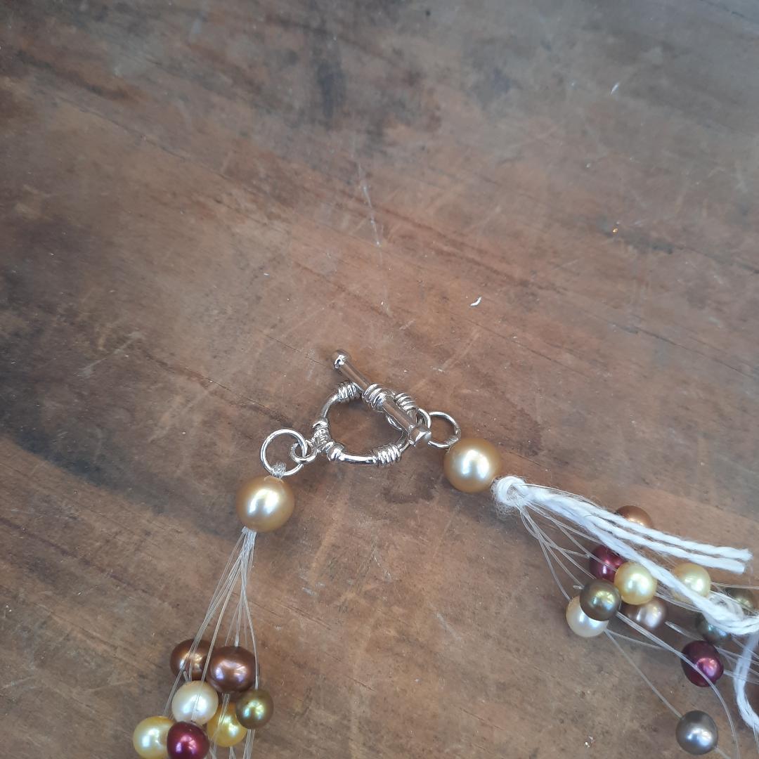 Pearl Necklace Sterling Silver
