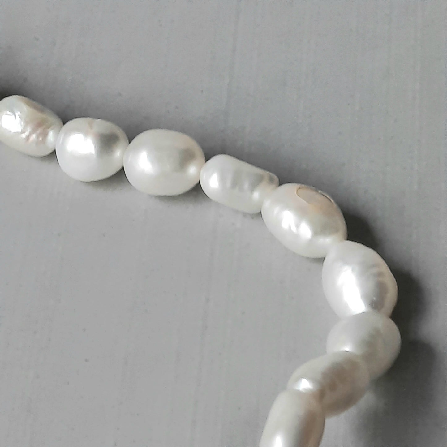 Freshwater Water Pearl Necklace with Sterling Silver Heart