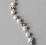"Iris & Lily" Freshwater Pearl Sterling Silver Necklace 18inches