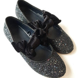 Crewcuts Black Glitter Girls Shoes size 7