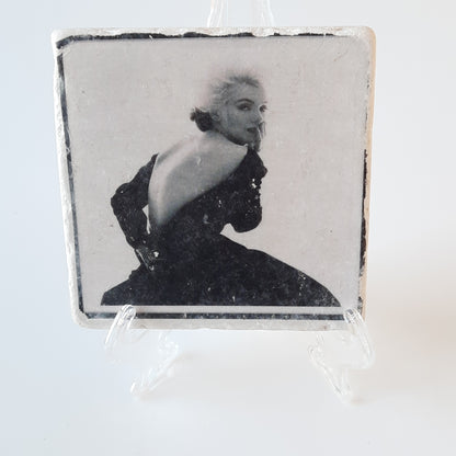 Tile Art " Marilyn Backless Black Dress"