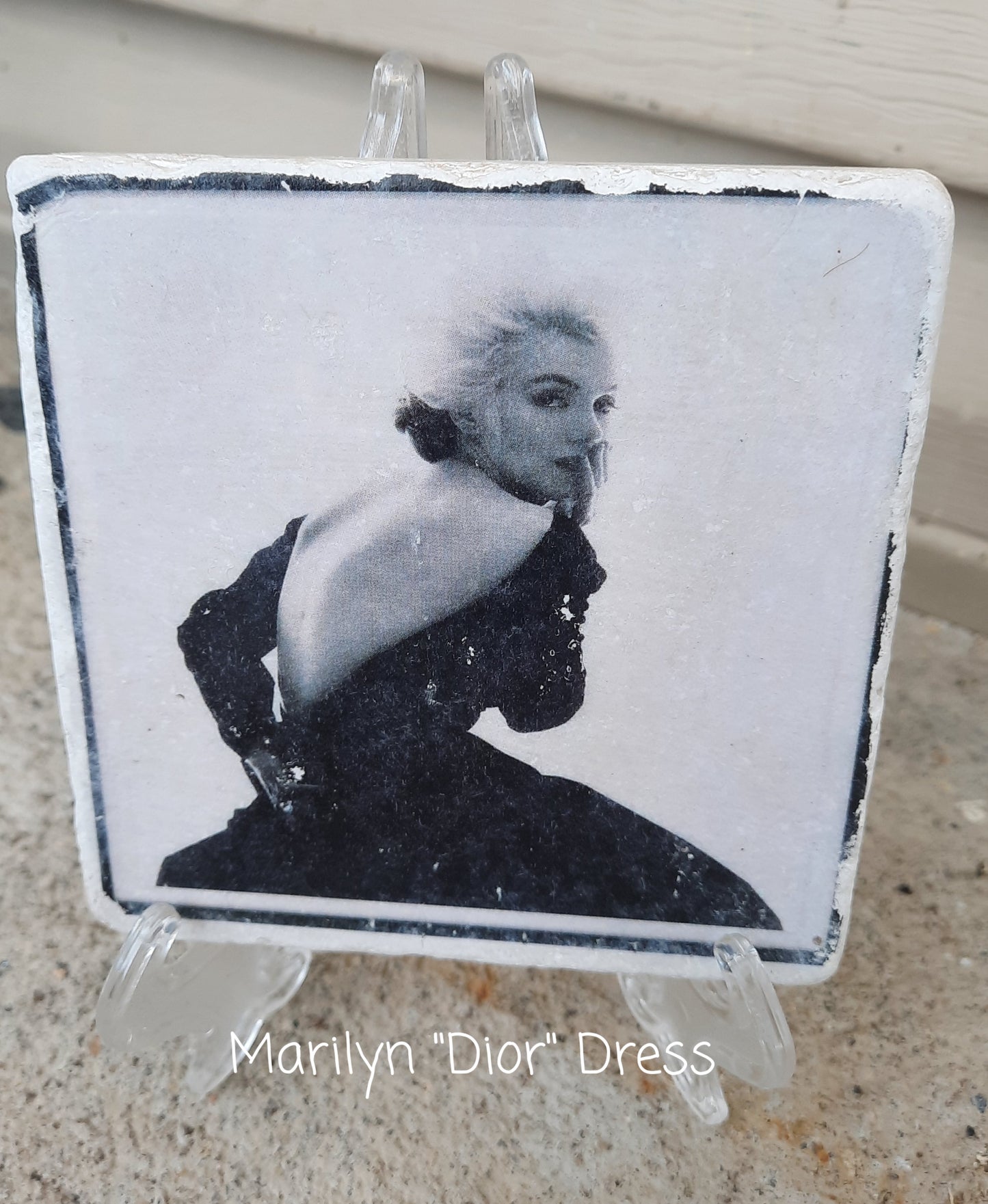 Tile Art " Marilyn Backless Black Dress"