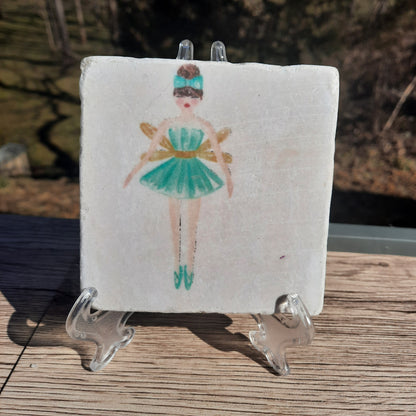 Tile Art "Nutckracker Green Tutu"