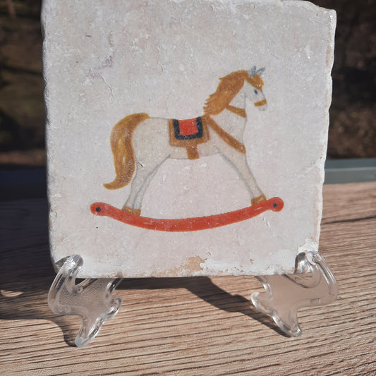 Tile Art " Nutckracker Rocking Horse"