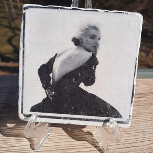 Tile Art " Marilyn Backless Black Dress"