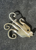 Vintage Sterling Silver Plate Fork Angel Fish Pin