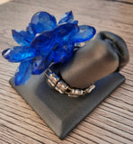 Funky Oversized Blue Plastic Flower Ring