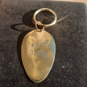 Spoon Key Chain "Yoga Queen" Handmade