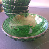 Anchor Hocking Vintage Emerald/Forest Green set Of Bowls