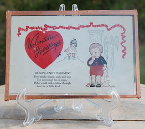 Post Card Art (Vintage Valentine's Greetings Post Card) 4 x 6