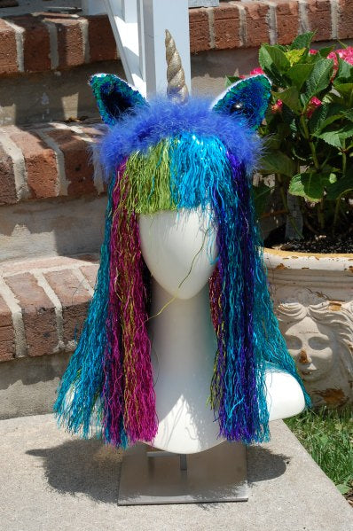 Handmade Unicorn Headpiece Multicolored/Photo Prop