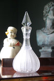 Ornate Vintage Glass Decanter with pointed stopper
