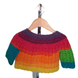 Rainbow Colred Hand Knit Toddler Sweater 2