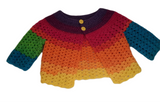 Rainbow Colred Hand Knit Toddler Sweater 2