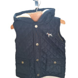 "Little Me" Sleeveless Quilted Baby Vest With Hood 24mo.