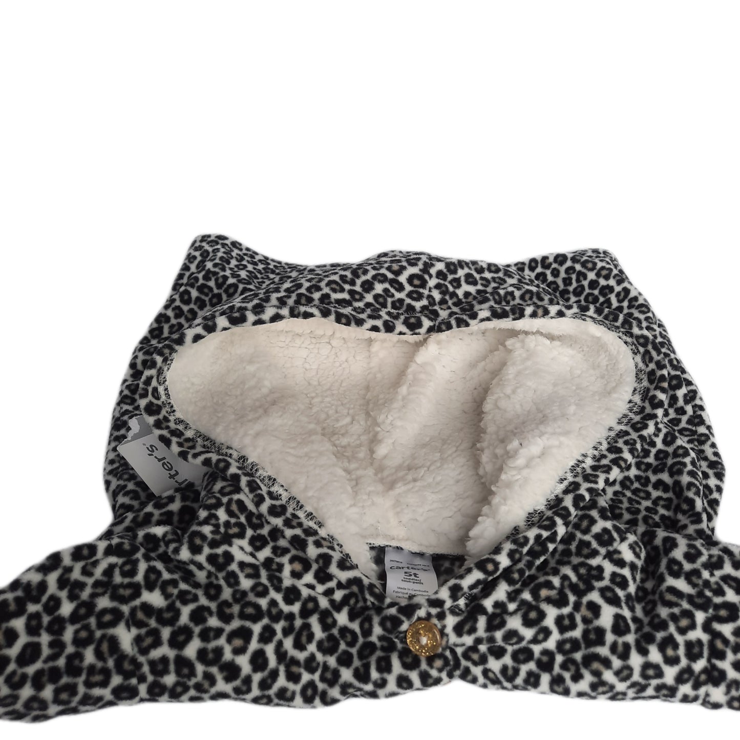 Carter's Pull Over Flease Leopard Print 5T.