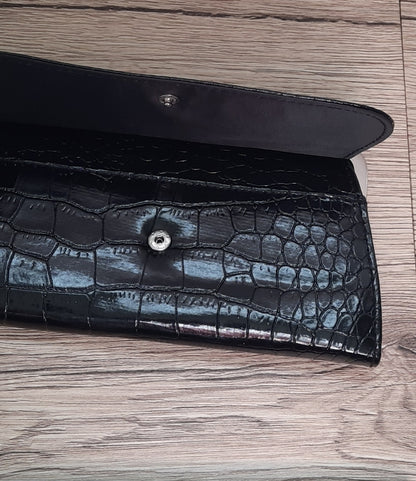 Pre owned Black Faux Crocodile Purse Wallet