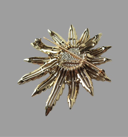 Vintage Gold Toned Sunflower /Broach/Pin/Pendant "Sarah Coventry"