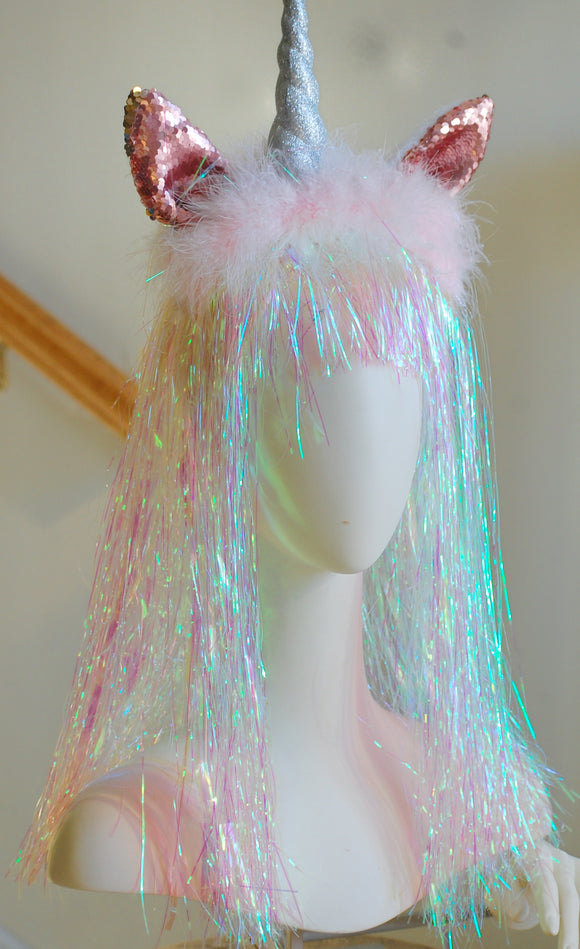 Handmade Pink Unicorn Headpiece /Photo Prop