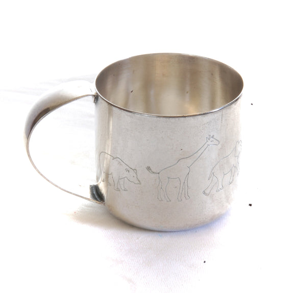 Vintage Silver Plated Child's Cup with handle/Baby Shower gift