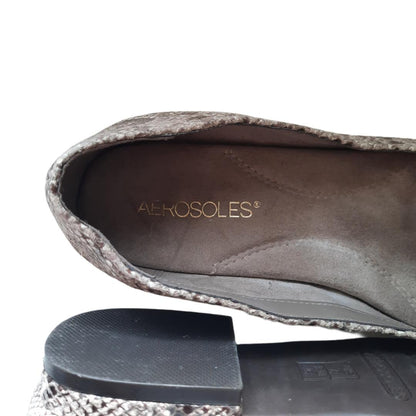 Aerosoles "Good Times" Faux Snake Flats Women's Size 7M