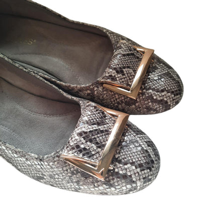 Aerosoles "Good Times" Faux Snake Flats Women's Size 7M