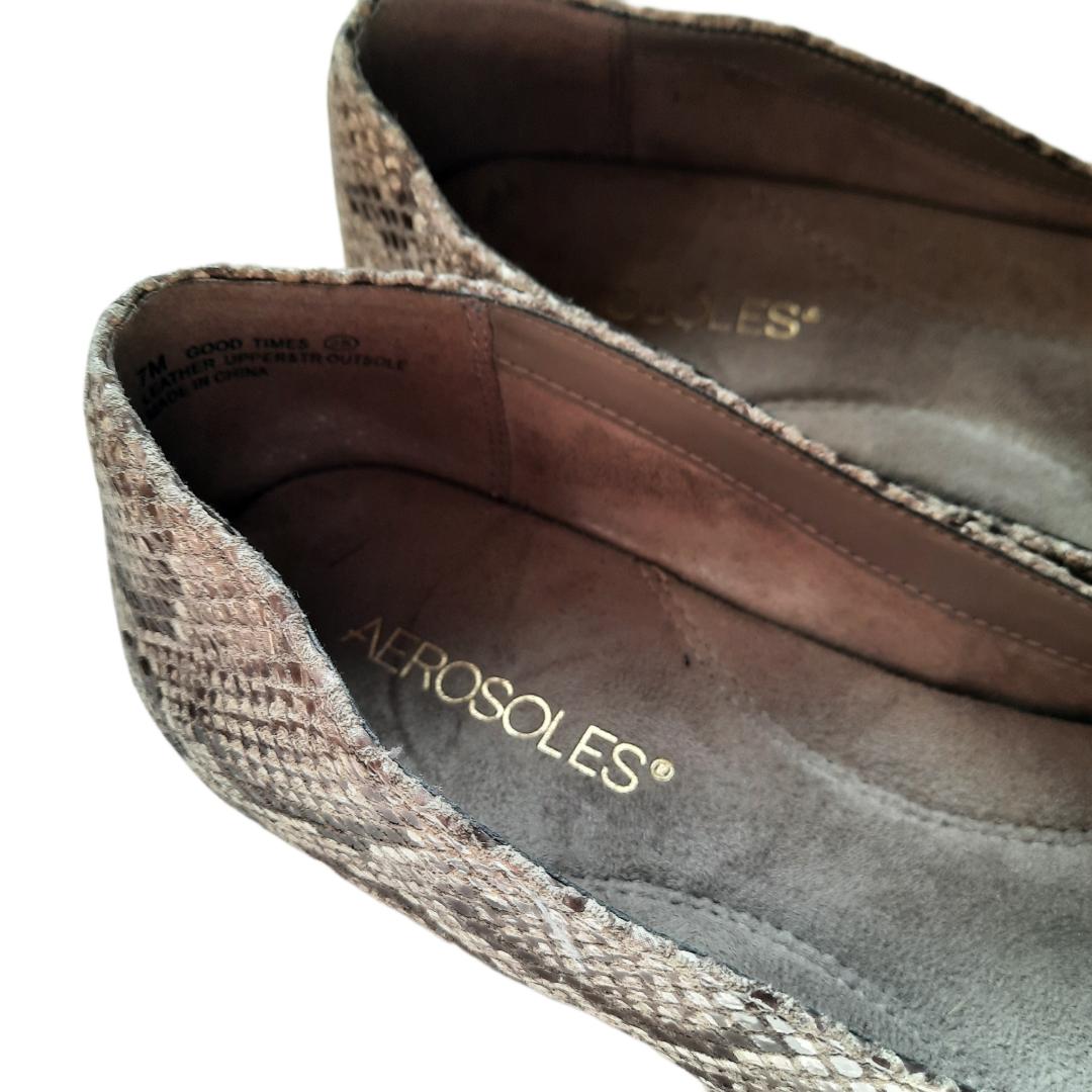 Aerosoles snakeskin flats online