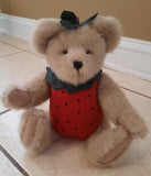 Boyd's Plush HILBY JAMM Bear dressed in Strawberry Costume. Style #917750