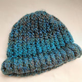 Blue knit handmade Toddler hat 2Tto 4T